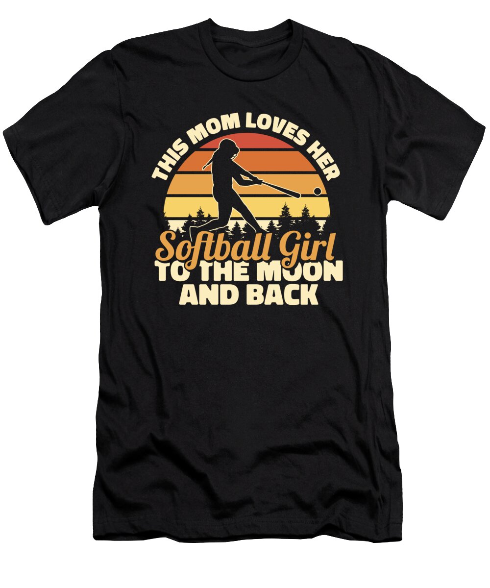 Softball Dad Retro Catcher Batter My Princess Wears Cleats Crazy Squirrel T-Shirt