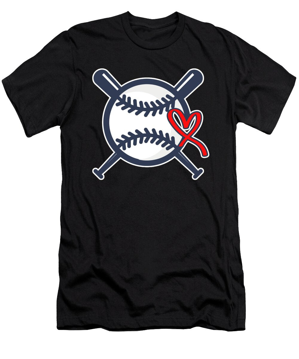 Softball Heart Baseball Catcher Pitcher Bat Gift Thomas Larch T-Shirt