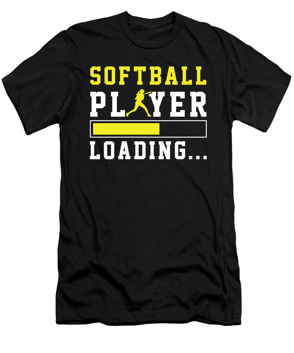 Softball Loading Batter Catcher Pitcher Softball Crazy Squirrel T-Shirt