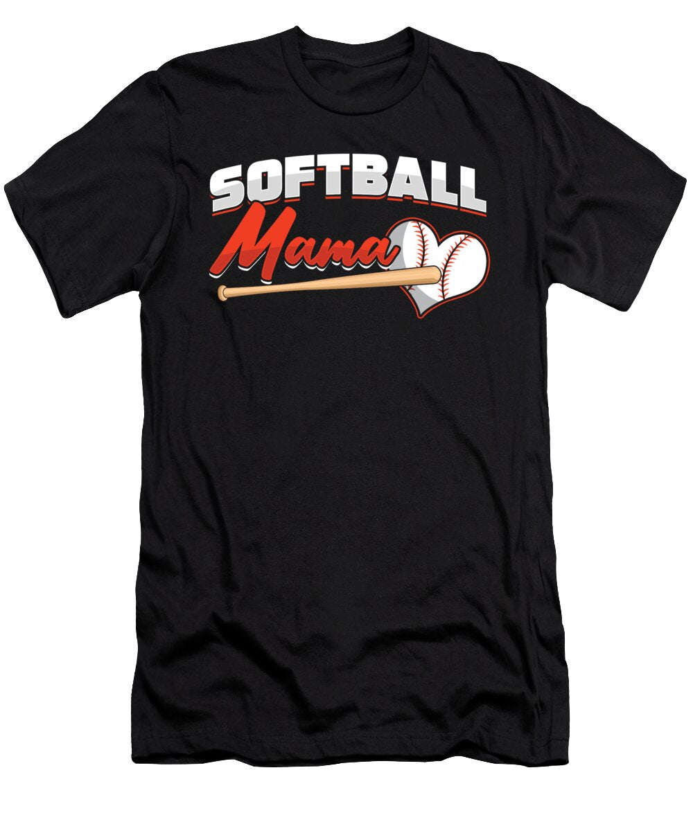 Softball Mama Mom Mother Son Daughter Player Gift Thomas Larch T-Shirt