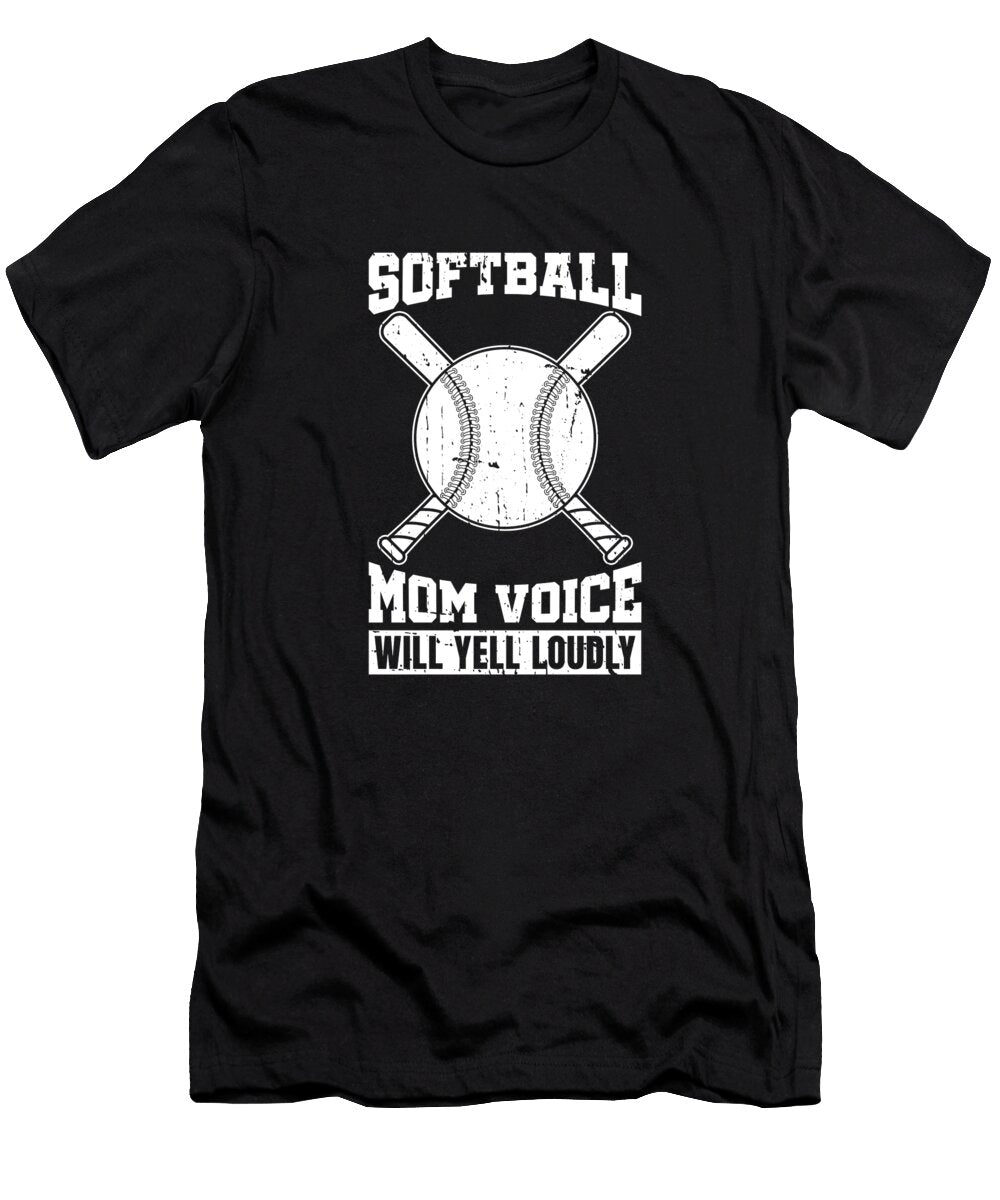Softball Mom Voice Crazy Squirrel T-Shirt