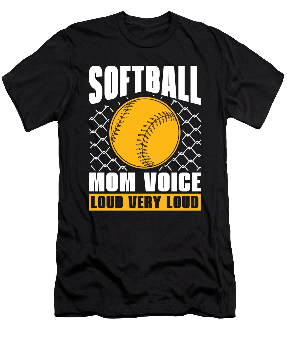 Softball Mom Voice Pitcher Catcher Batter Softball Mom Crazy Squirrel T-Shirt