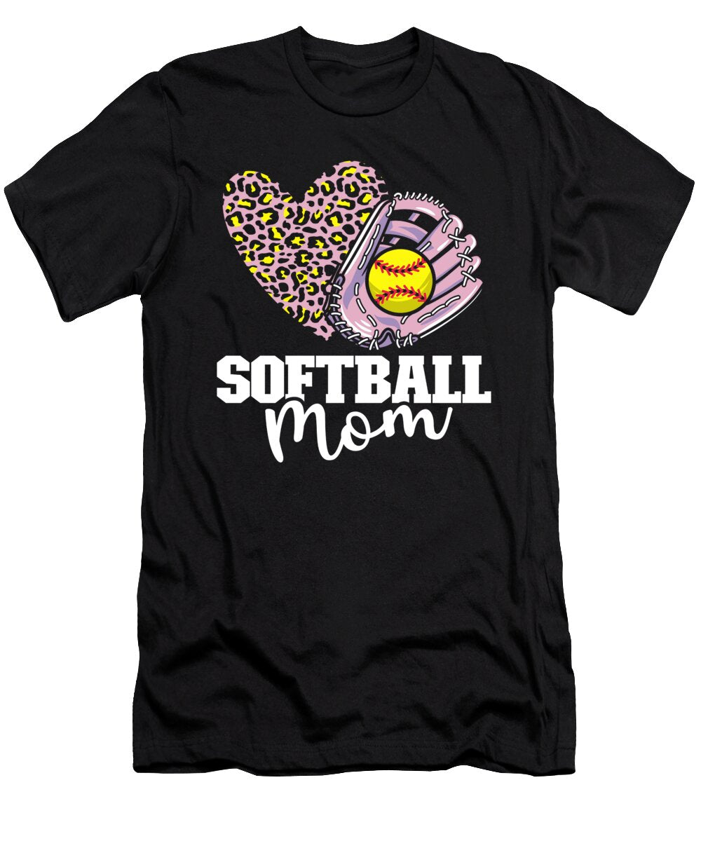 Softball Mother Pitcher Catcher Batter Softball Mom Crazy Squirrel T-Shirt