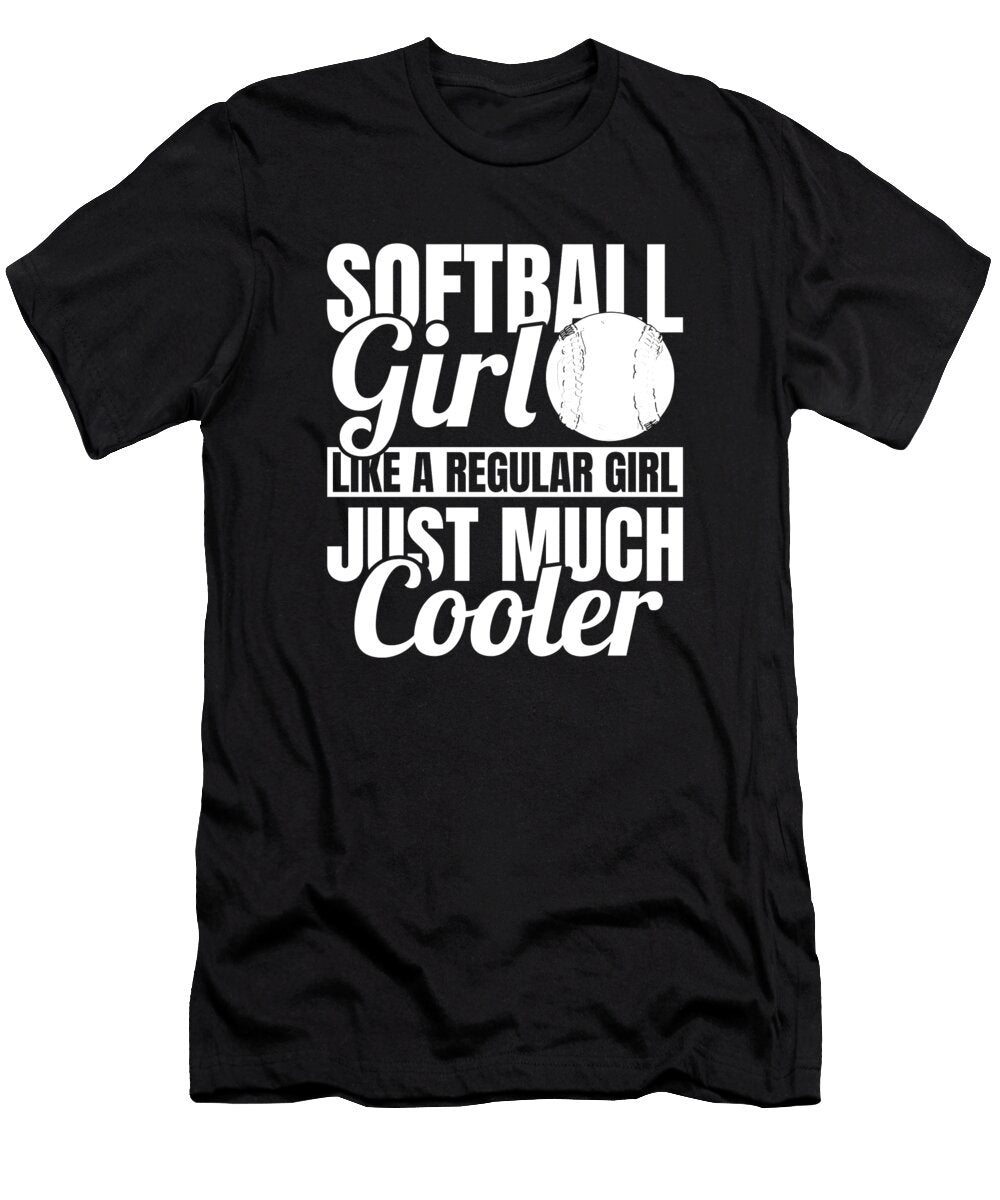 Softball Pitcher Catcher Batter Softball Crazy Squirrel T-Shirt