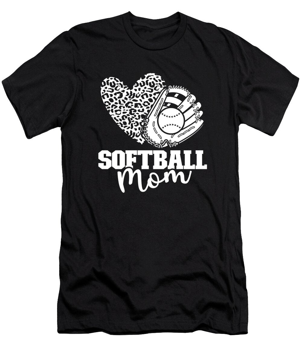 Softball Pitcher Catcher Batter Softball Mom Crazy Squirrel T-Shirt