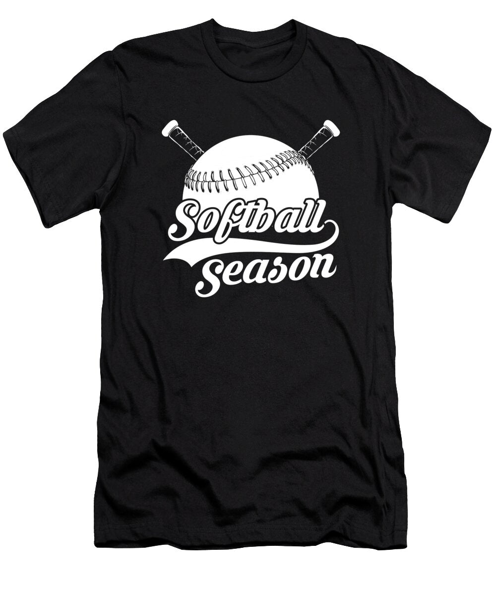 Softball Pitcher Catcher Batter Softball Season Crazy Squirrel T-Shirt