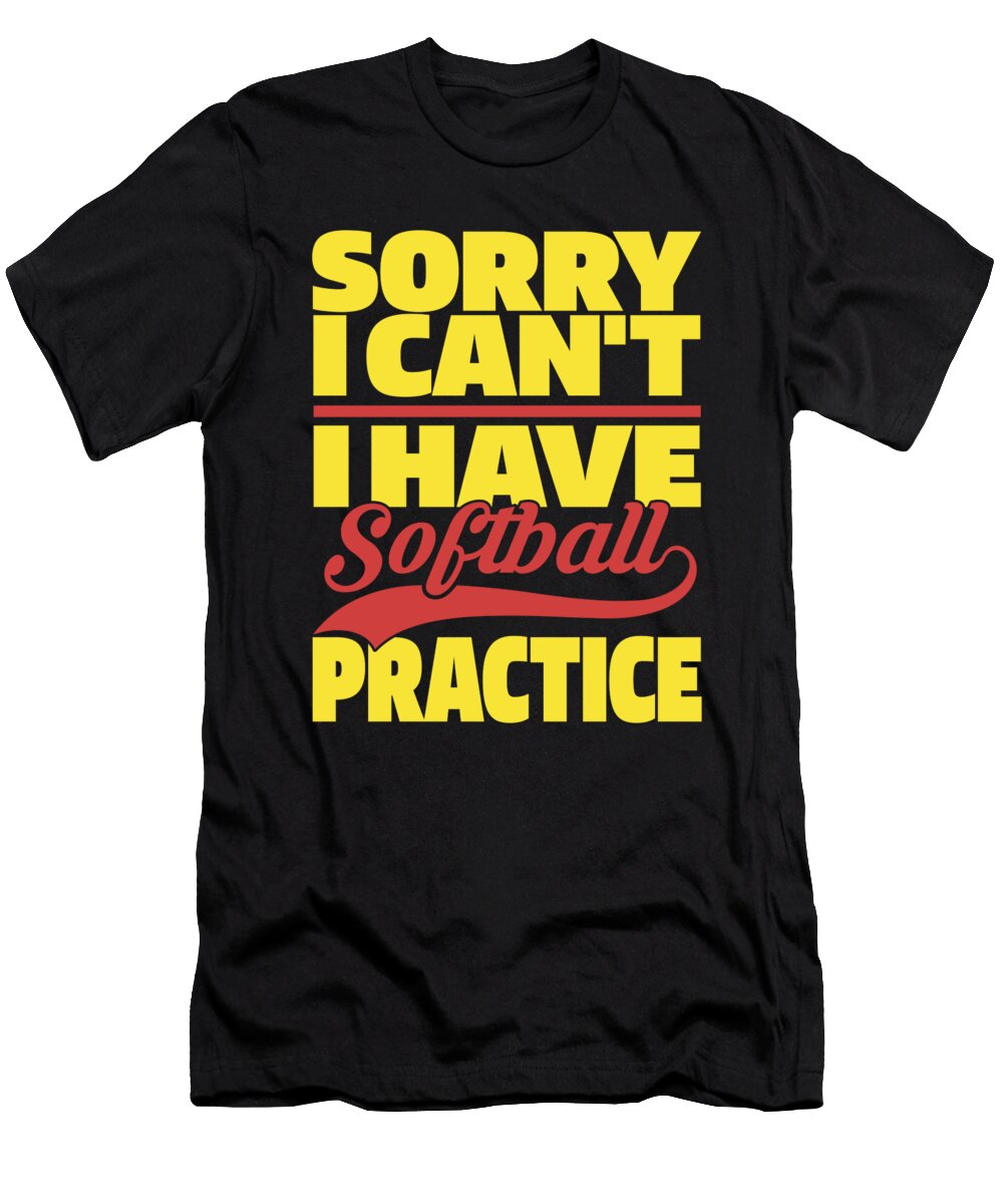 Softball Practice Batter Pitcher Catcher Softball Crazy Squirrel T-Shirt