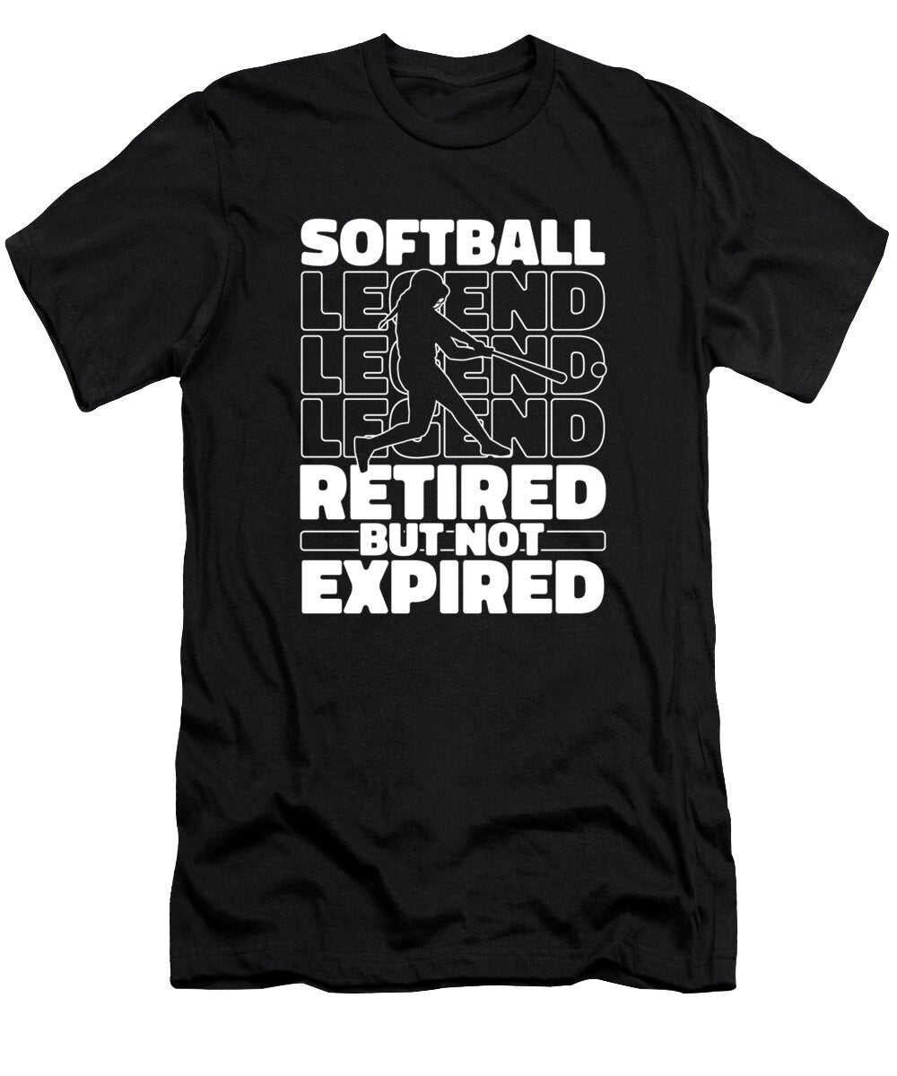 Softball Retired Catcher Batter Pitcher Softball Crazy Squirrel T-Shirt