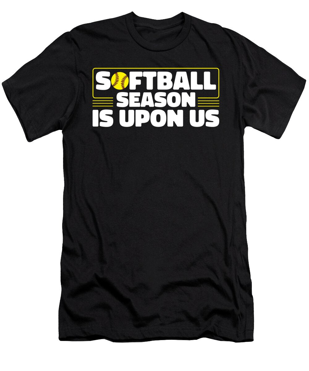 Softball Season Catcher Pitcher Batter Softball Crazy Squirrel T-Shirt