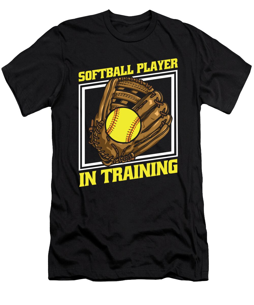 Softball Training Pitcher Catcher Batter Softball Crazy Squirrel T-Shirt