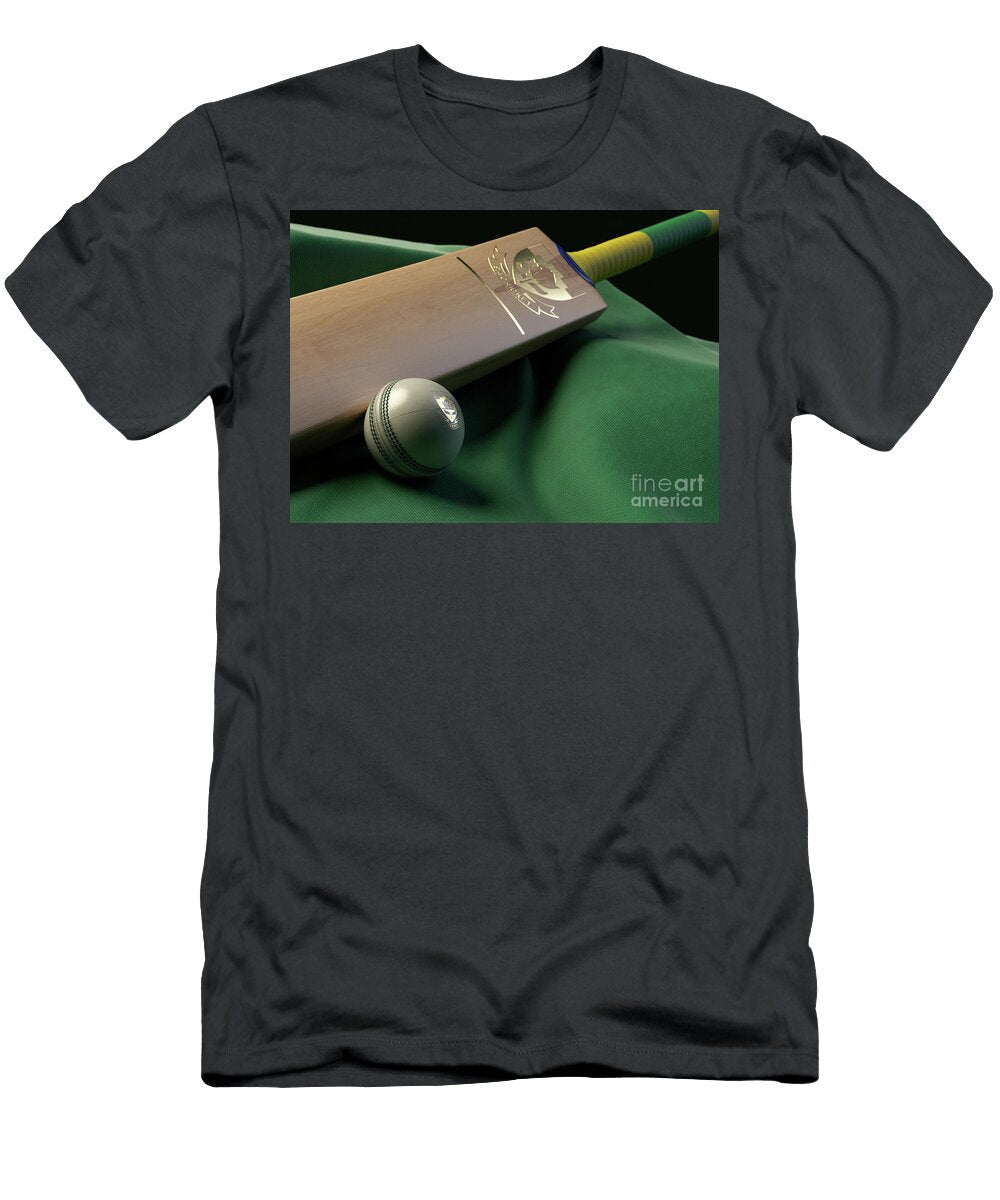 South Africa Cricket Ball Bat and Fabric Allan Swart T-Shirt