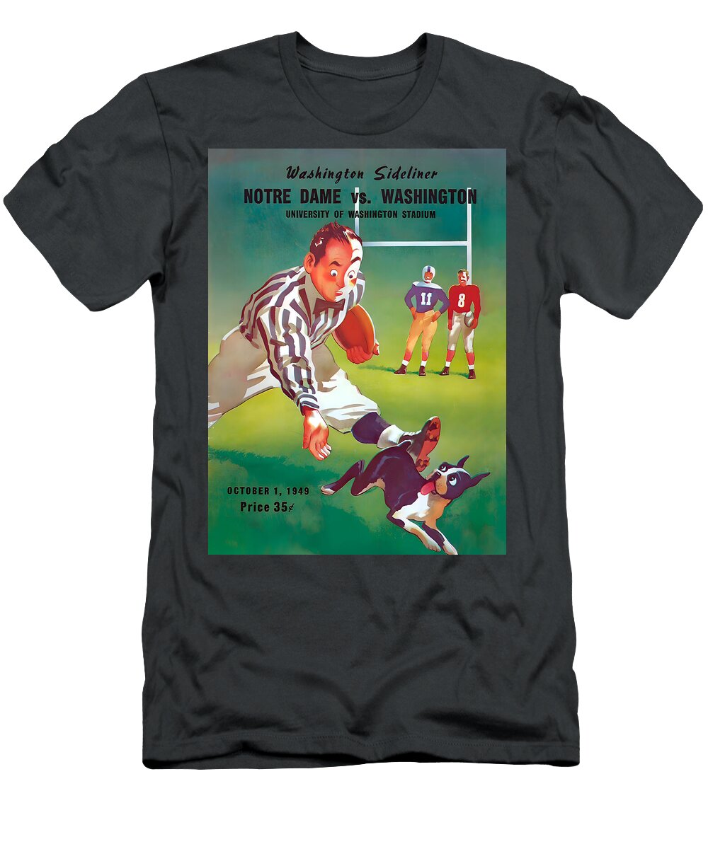 Sp129 American Football Notre Dame Vs Washington 1949 Vintage Sports Posters T-Shirt