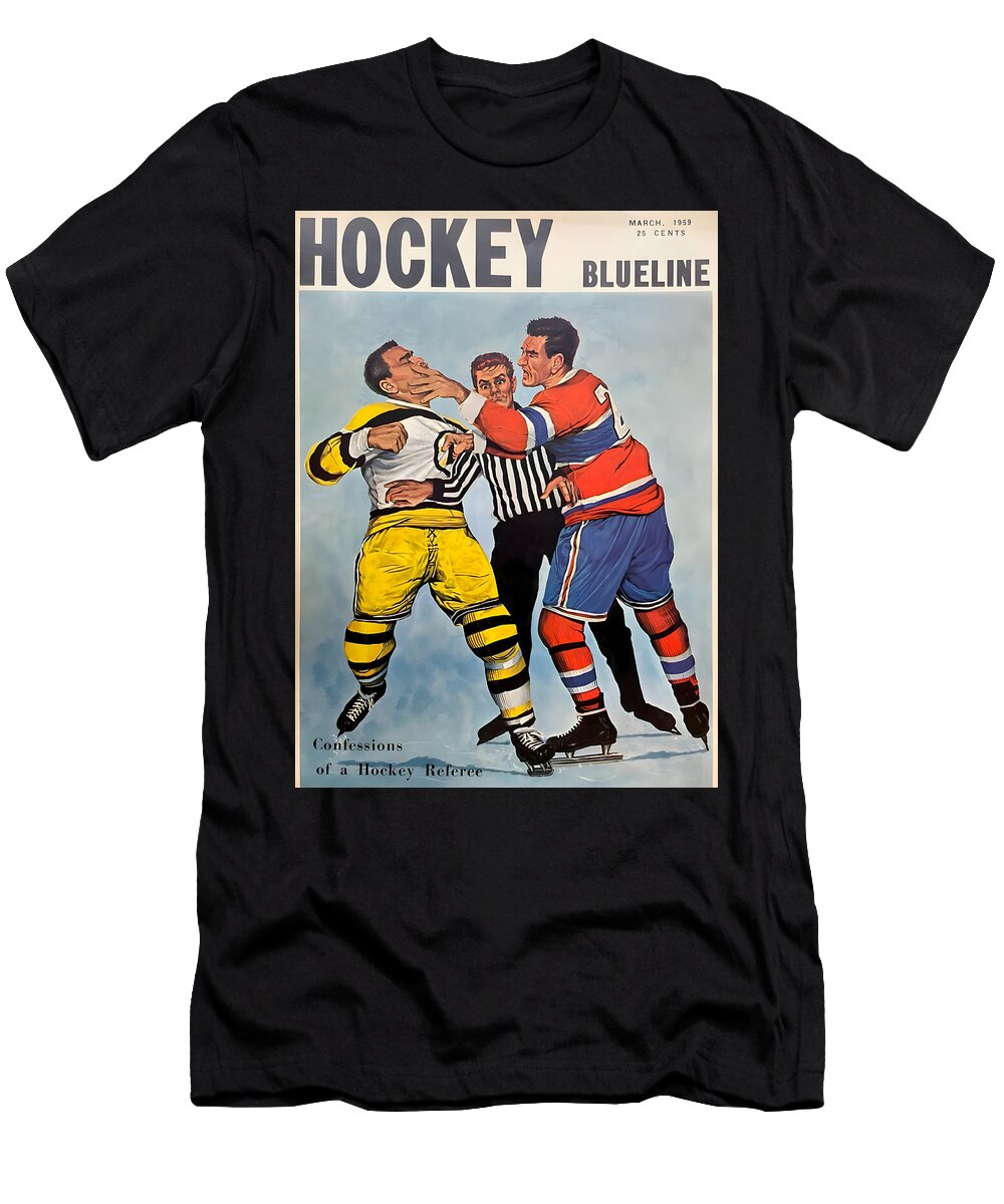 Sp441 Hockey Blueline 1959 Sports Mad T-Shirt