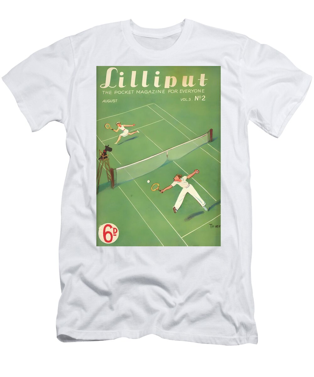 Sp579 Tennis Lilliput 1938 Vintage Sports Posters T-Shirt