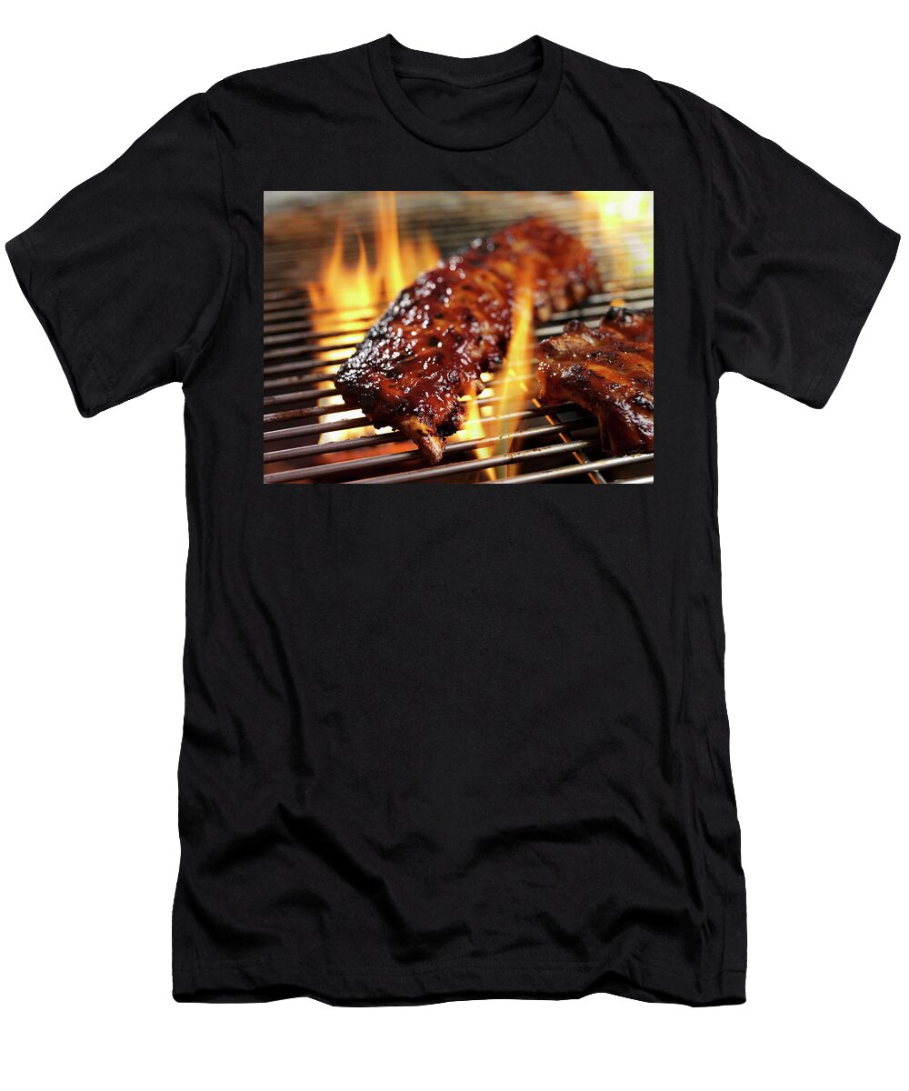Spare Ribs on a Barbecue Ian Garlick T-Shirt