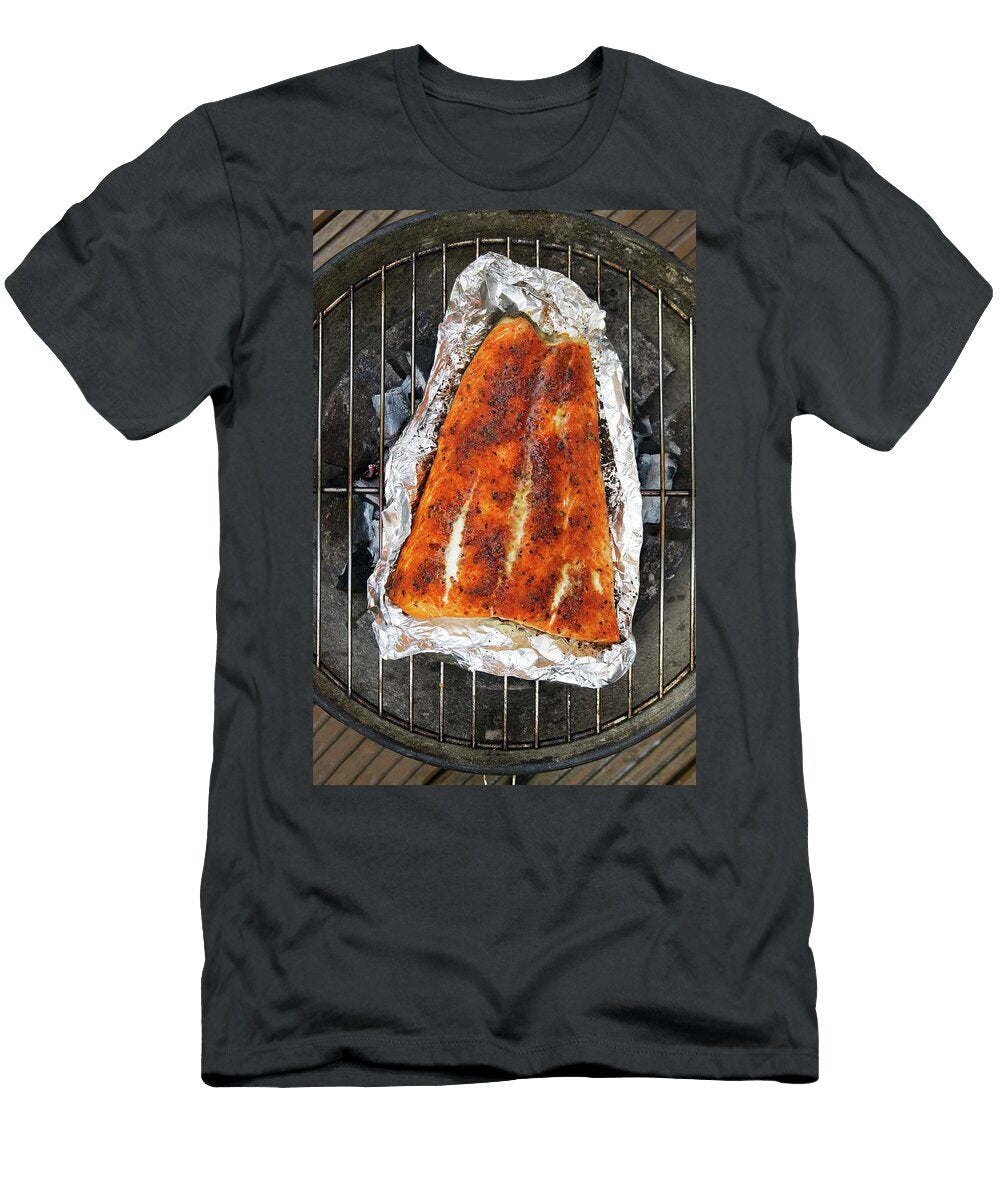 Spiced Salmon in Aluminium Foil on a Barbecue Petr Gross T-Shirt