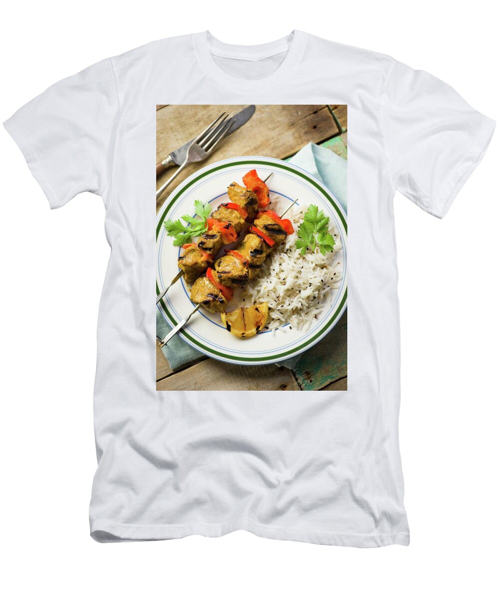 Spicy Lamb Kebabs with Rice Jonathan Short T-Shirt