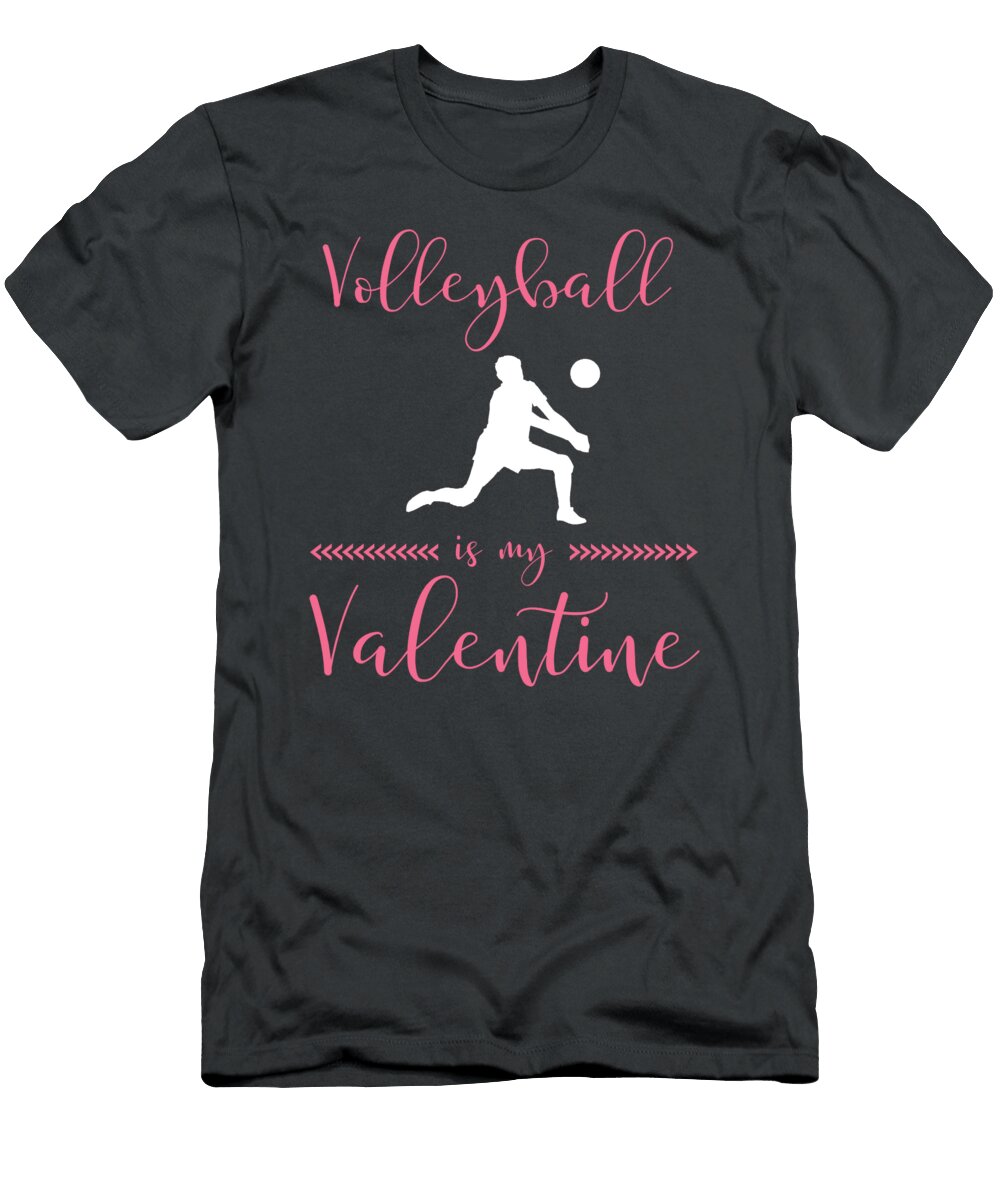 Spike of Love Volleyball Valentine 2024 for Him Her Volleyballvalentinetee T-Shirt