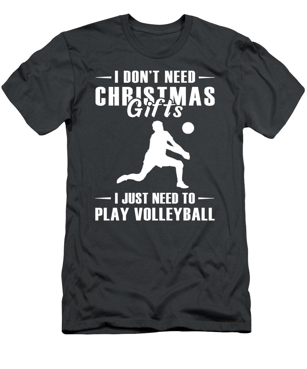 Spike the Holiday Cheer with Volleyball Over Christmas Gifts Volleyball Christmas T-Shirt