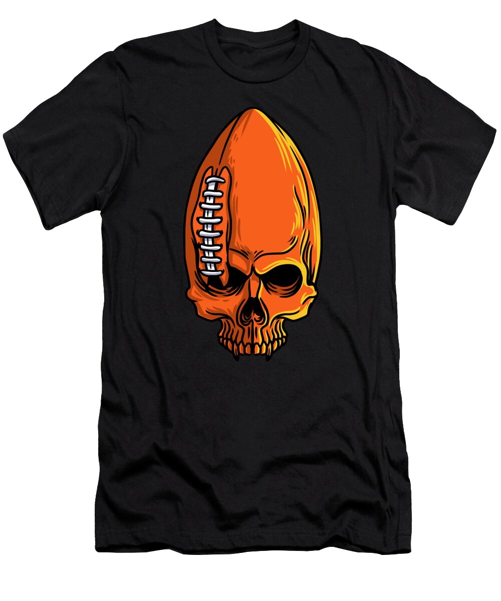 Sport Rugby Footballer Skull Football Onkelnenny T-Shirt