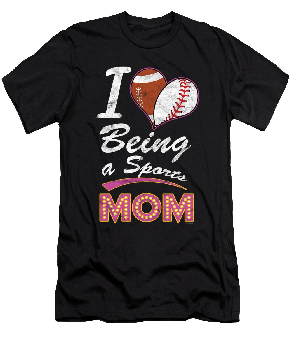 Sports Mom Baseball Rugby American Football Gift Thomas Larch T-Shirt