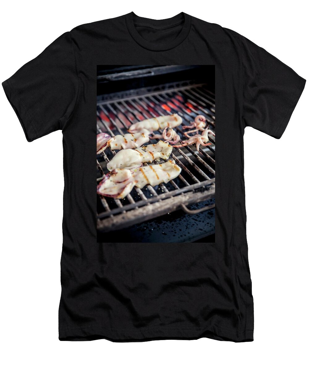 Squid on a Barbecue Imagerie T-Shirt