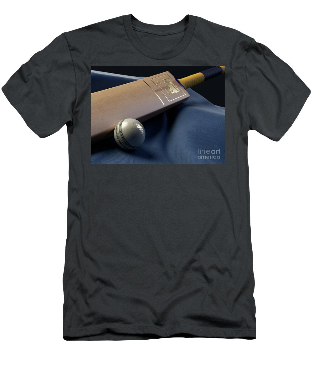 Sri Lanka Cricket Ball Bat and Fabric Allan Swart T-Shirt