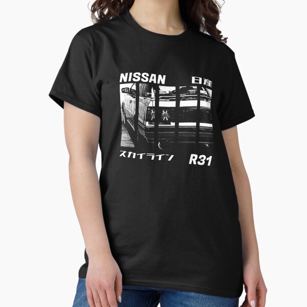 NISSAN SKYLINE GTS R31 Black 'N White 3 (Black Version) Classic T-Shirt