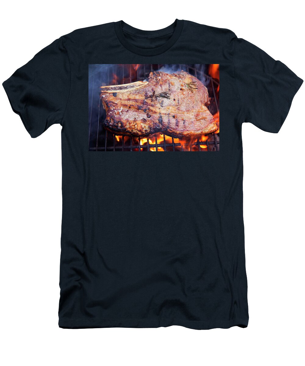 Steak on Bbq Hugh Johnson T-Shirt