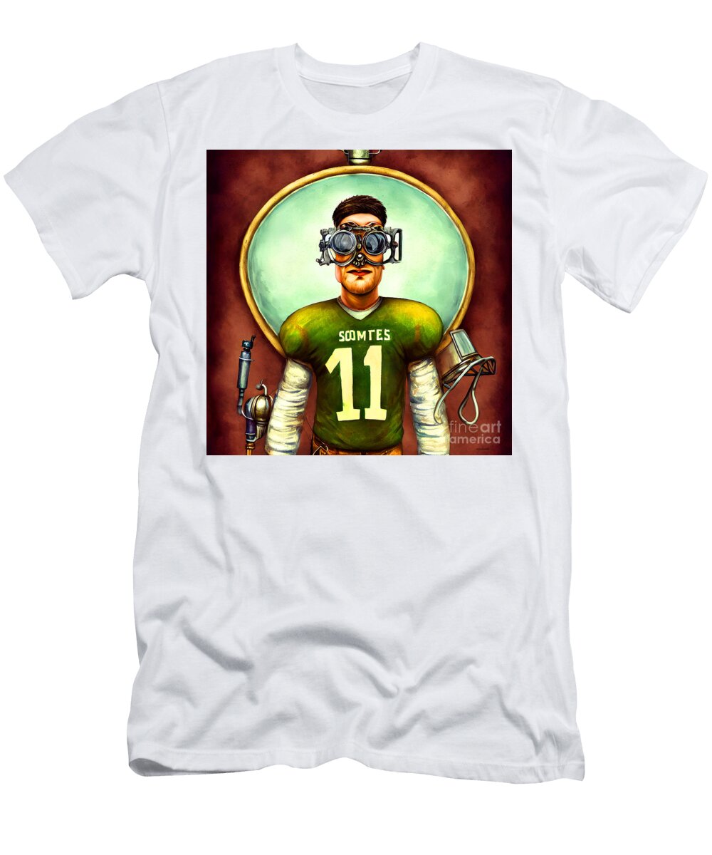 Steampunk Football Player 20221009s Wingsdomain Art and Photography T-Shirt