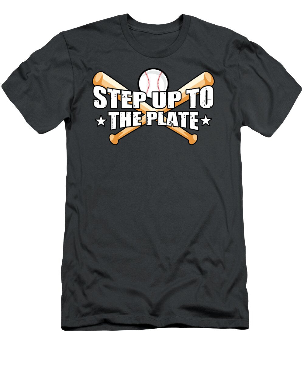 Step Up to the Plate for Soft Ball Fans American Baseball Tom Schiesswald T-Shirt