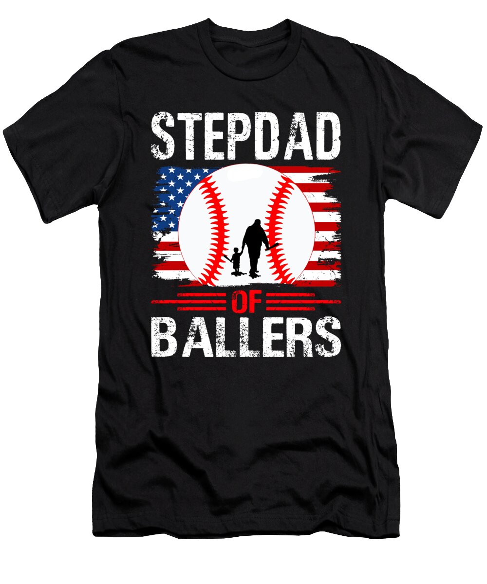 Stepdad of Ballers Baseball Dhbubble T-Shirt