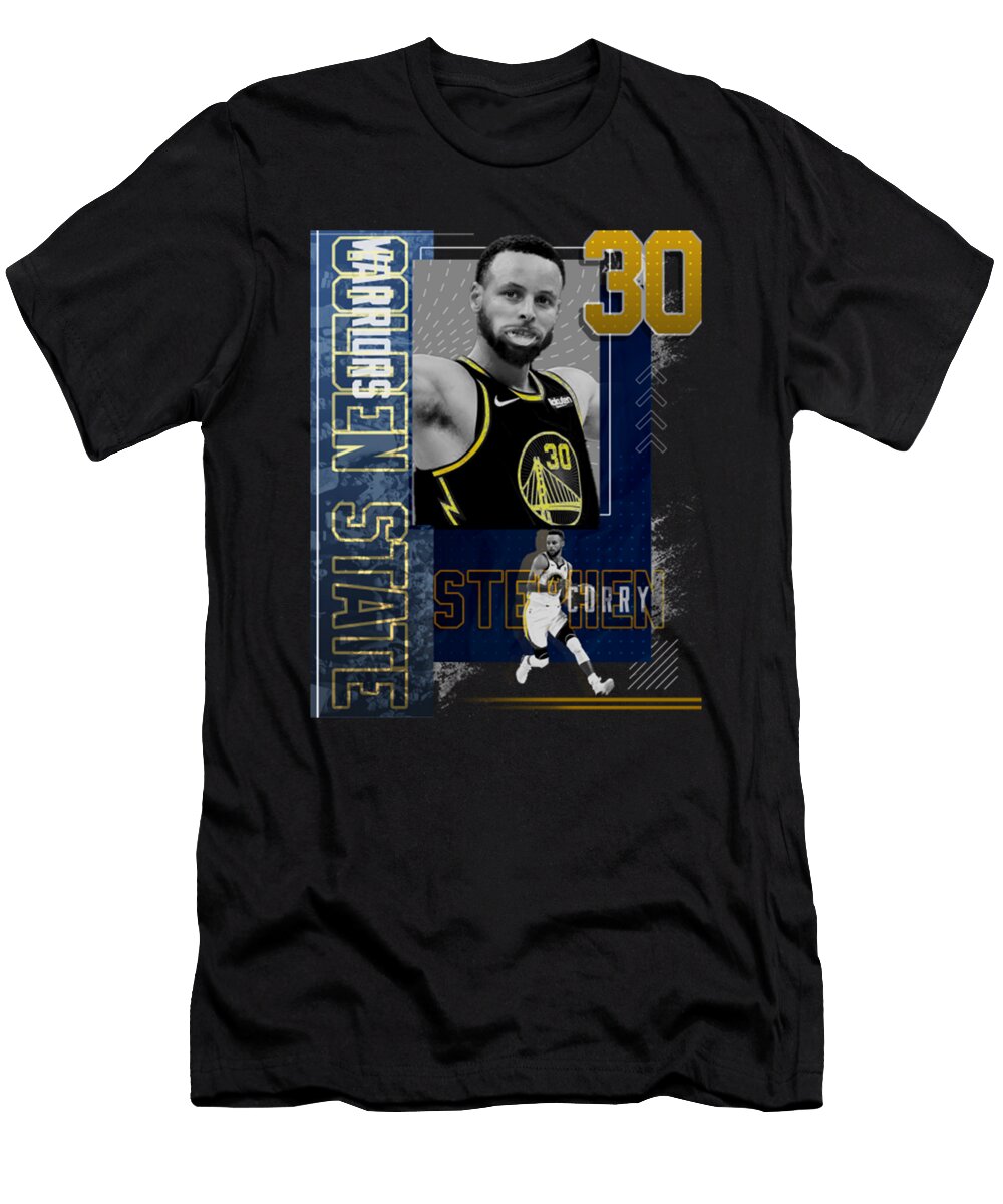 Stephen Curry Basketball Paper Poster Warriors 2 Kelvin Kent T-Shirt