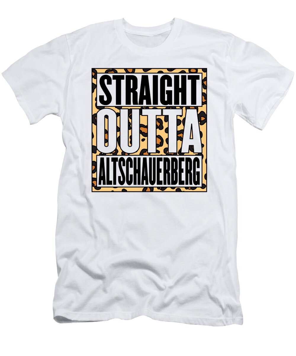 Straight Outta Altschauerberg Leopard Jensen Cena T-Shirt