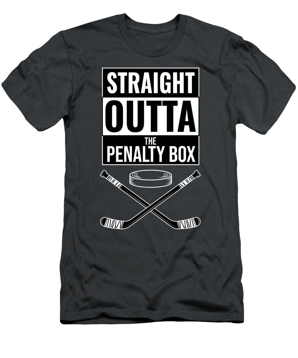 Straight Outta Penalty Box Ice Hockey Goalie for Men Women Kids Goalkeeper Field Hockey Crazy Squirrel T-Shirt