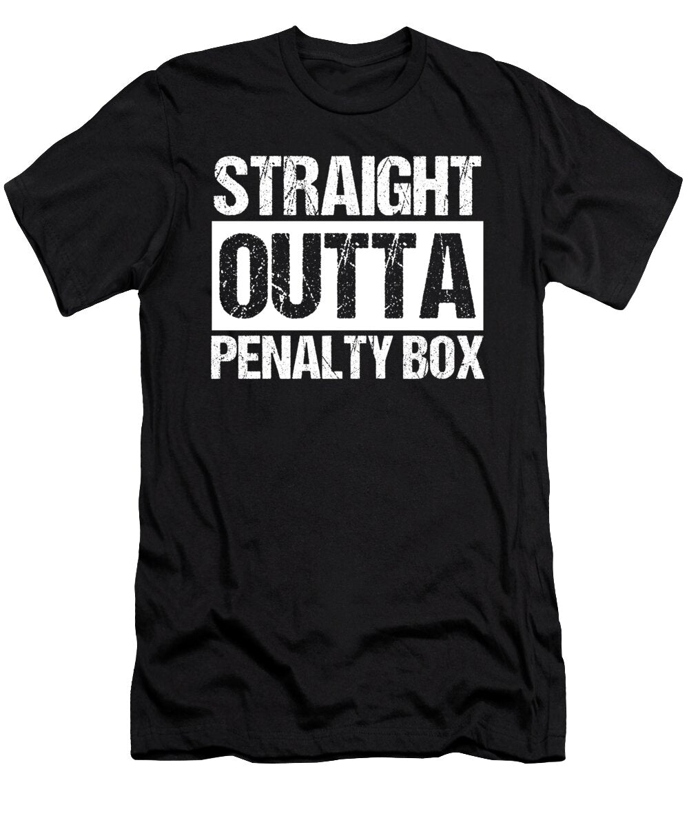 Straight Outta Penalty Box Sports Ice Hockey Gift Thomas Larch T-Shirt