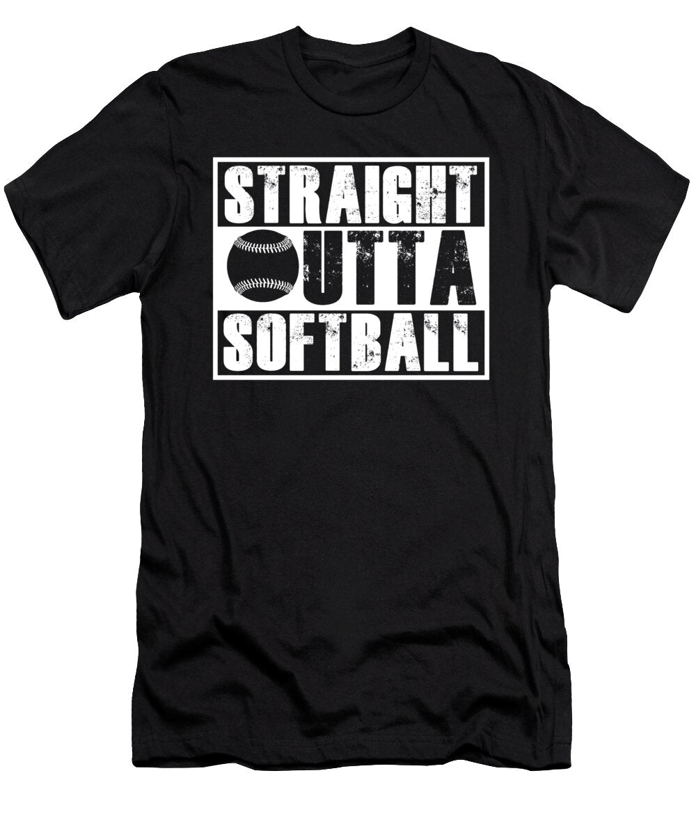 Straight Outta Softball Pitcher Catcher Game Gift Thomas Larch T-Shirt