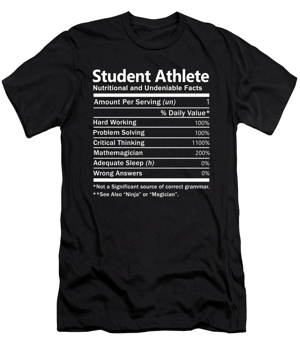 Student Athlete Nutrition Factors Gift Item Shi Hu Kang T-Shirt