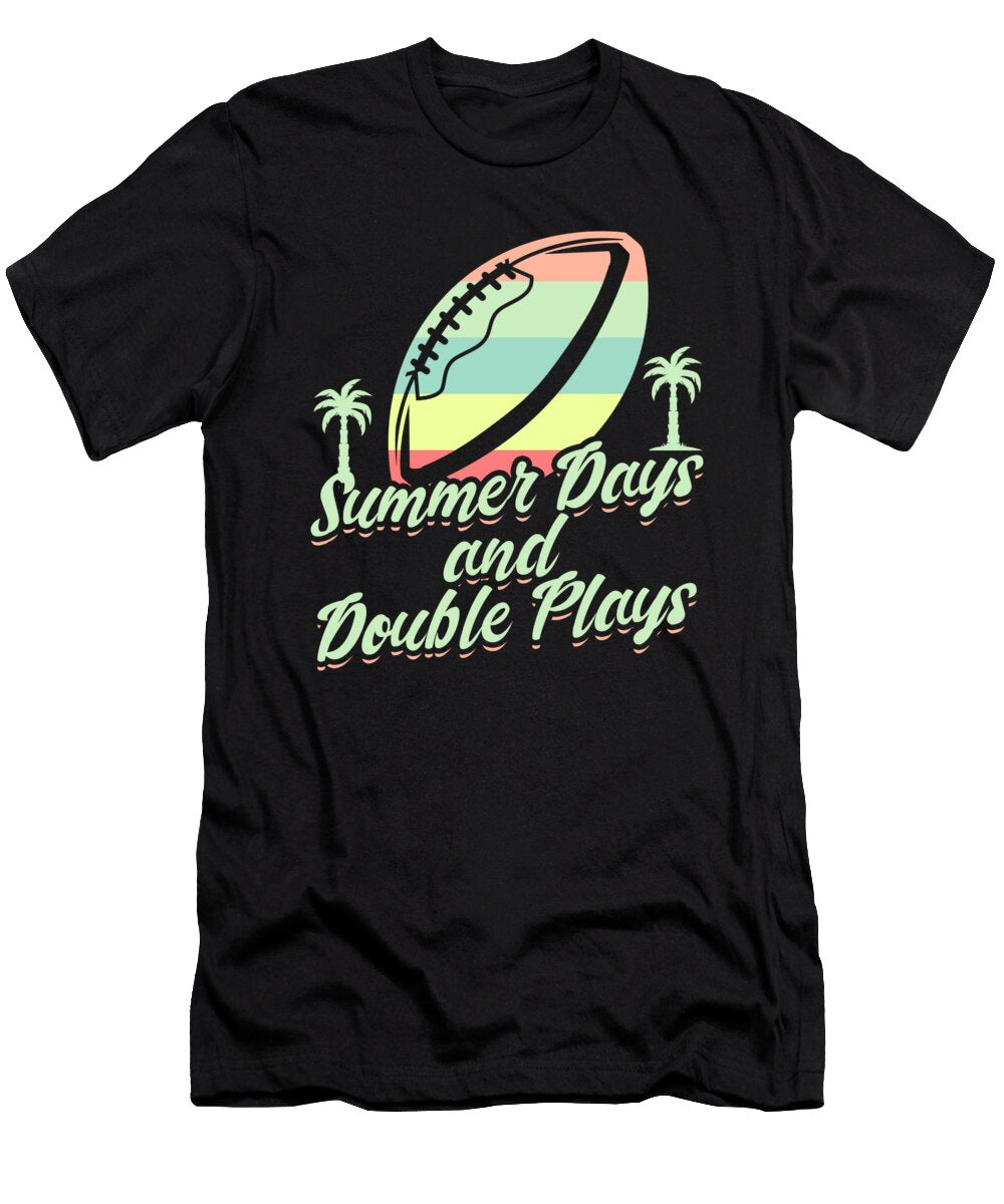 Summer Days and Double Plays American Football Florian Dold Art T-Shirt