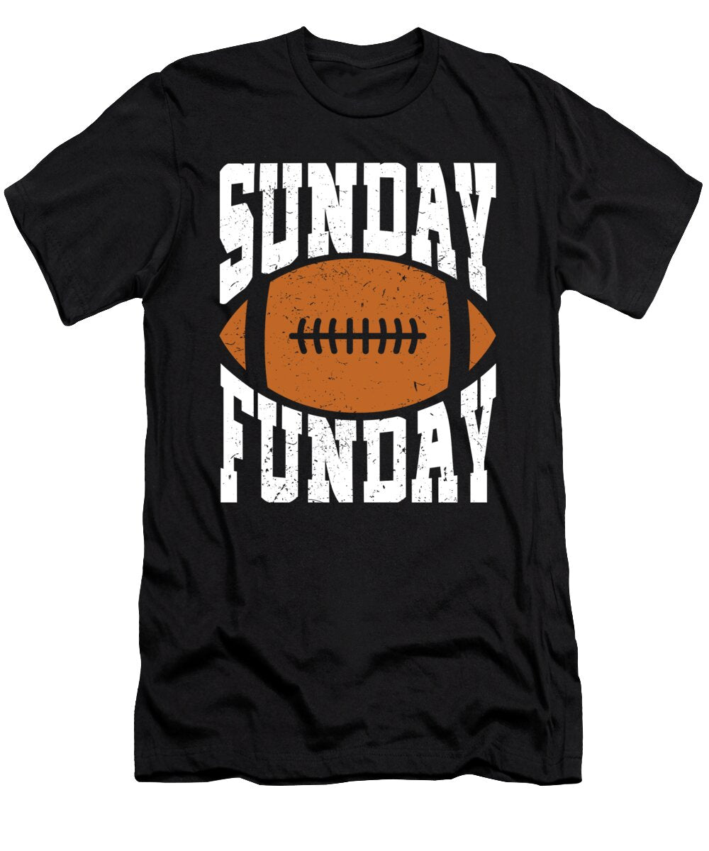Sunday Funday Funny Football Graphic for Sport Lovers Art Frikiland T-Shirt