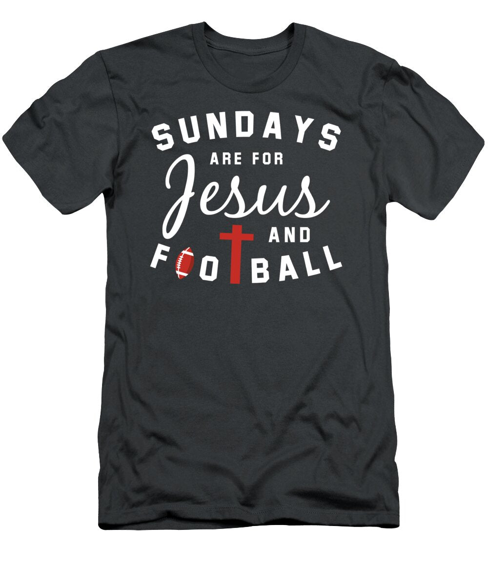 Sundays Are for Jesus and Football for College Football Tom Schiesswald T-Shirt