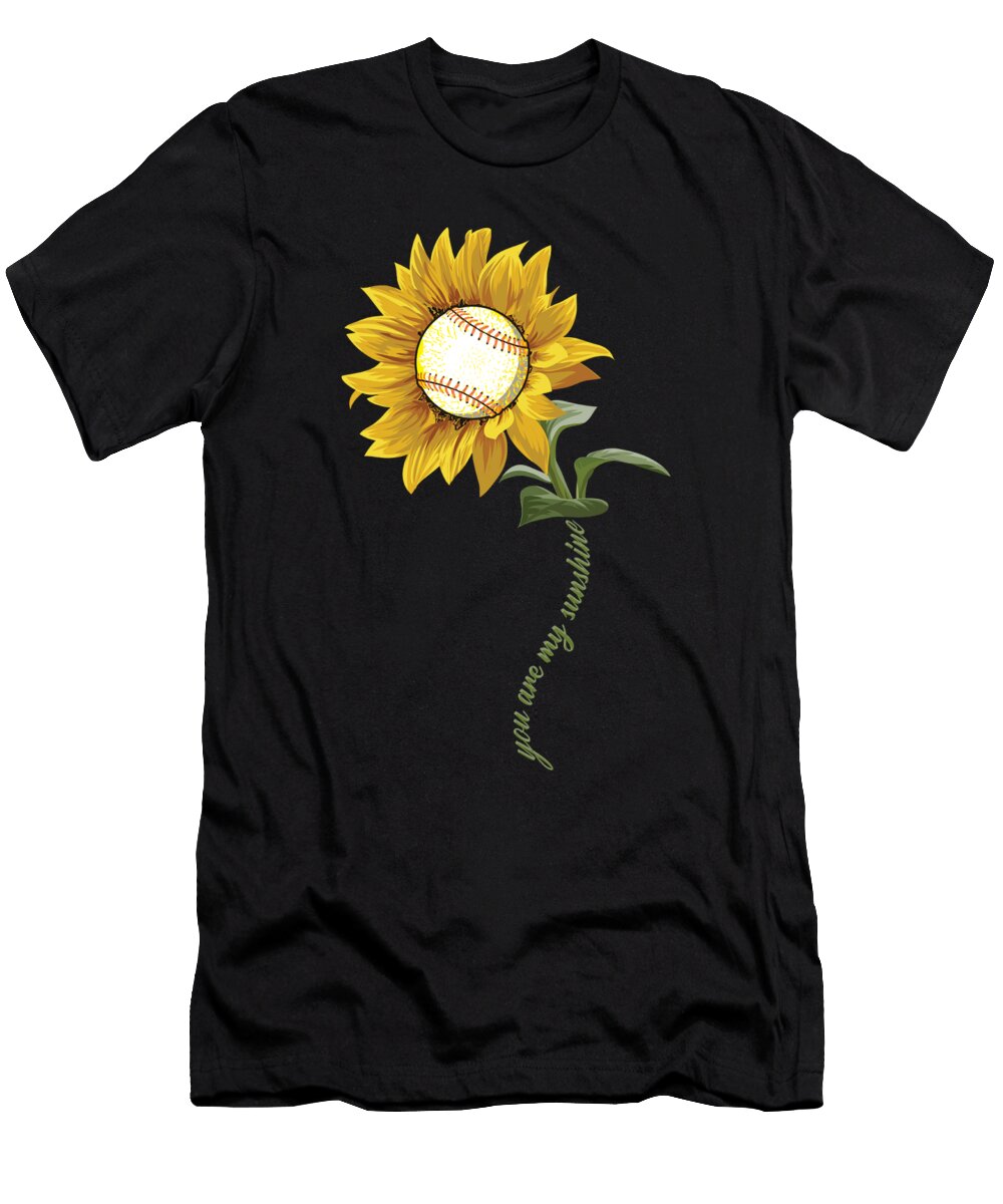 Sunshine Sunflower Baseball Softball Ball Gift Thomas Larch T-Shirt