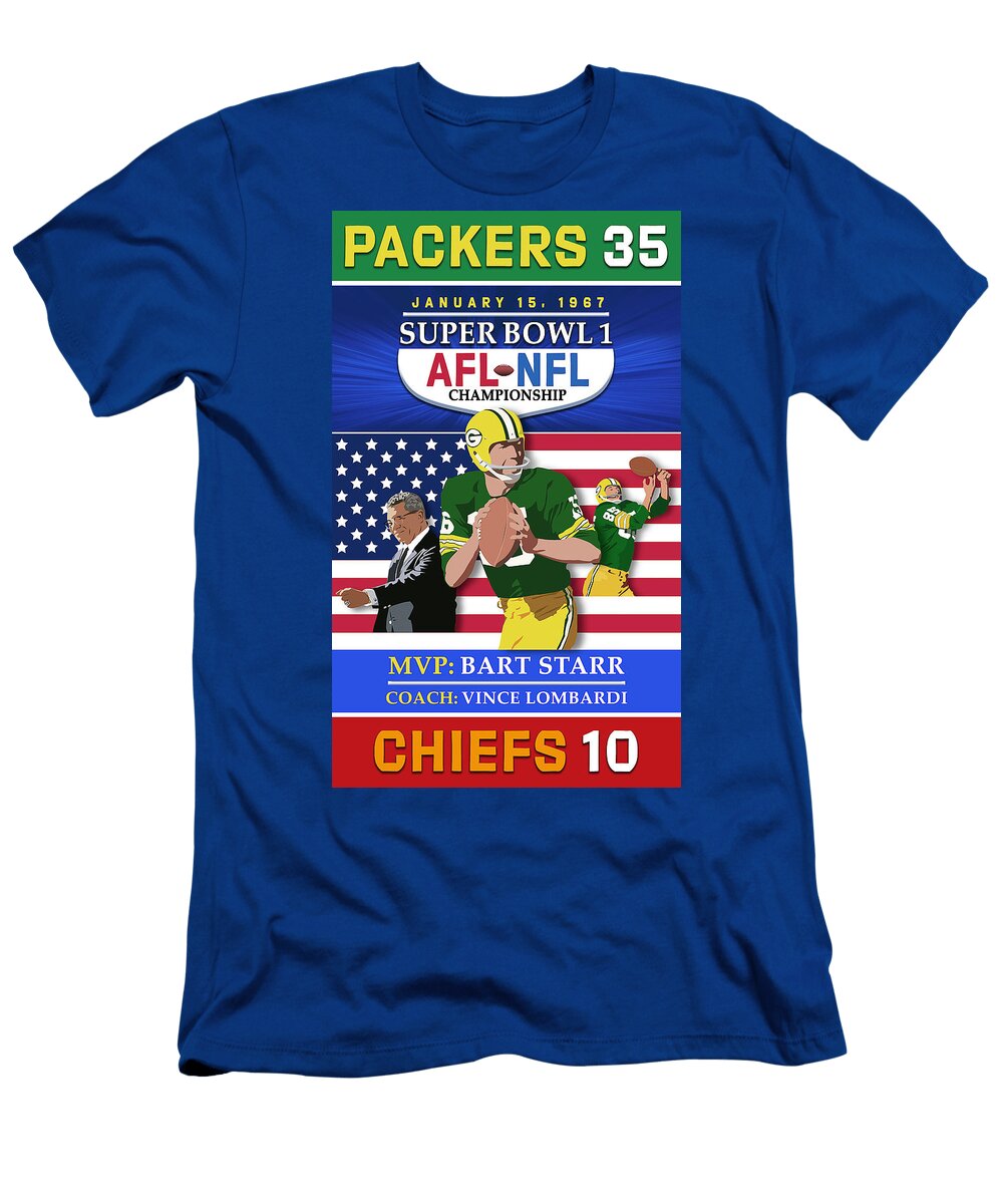 Super Bowl 1 Afl NFL Championship Ron Regalado T-Shirt