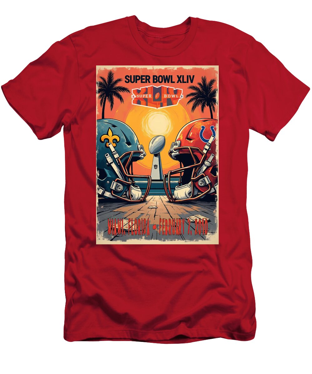 Super Bowl Xliv Showdown Kevin Walker and Pixel Reverie T-Shirt