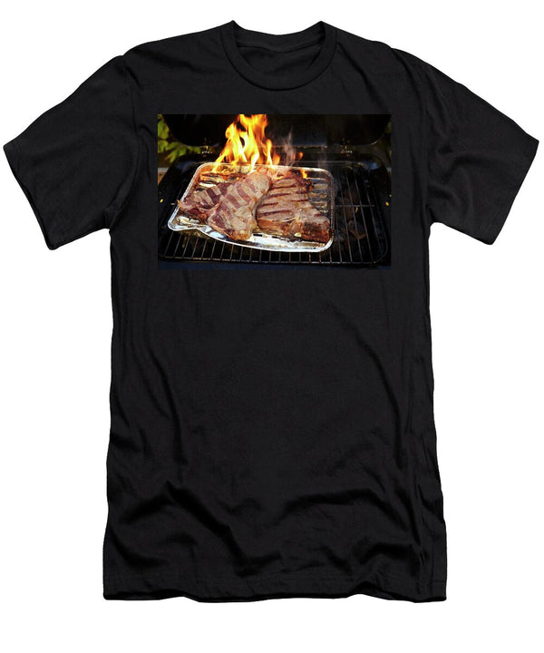 T Bone Steaks in an Aluminium Tray on a Barbecue Jo Kirchherr T-Shirt