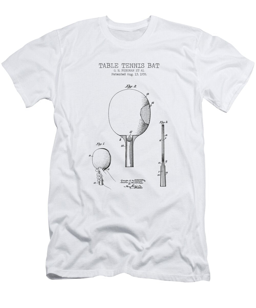 Table Tennis Bat Patent Denny H T-Shirt