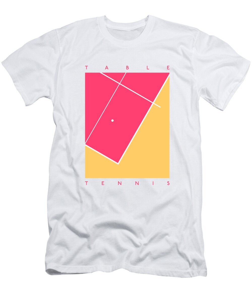 Table Tennis Ping Pong Table Red Yellow Ivan Krpan T-Shirt