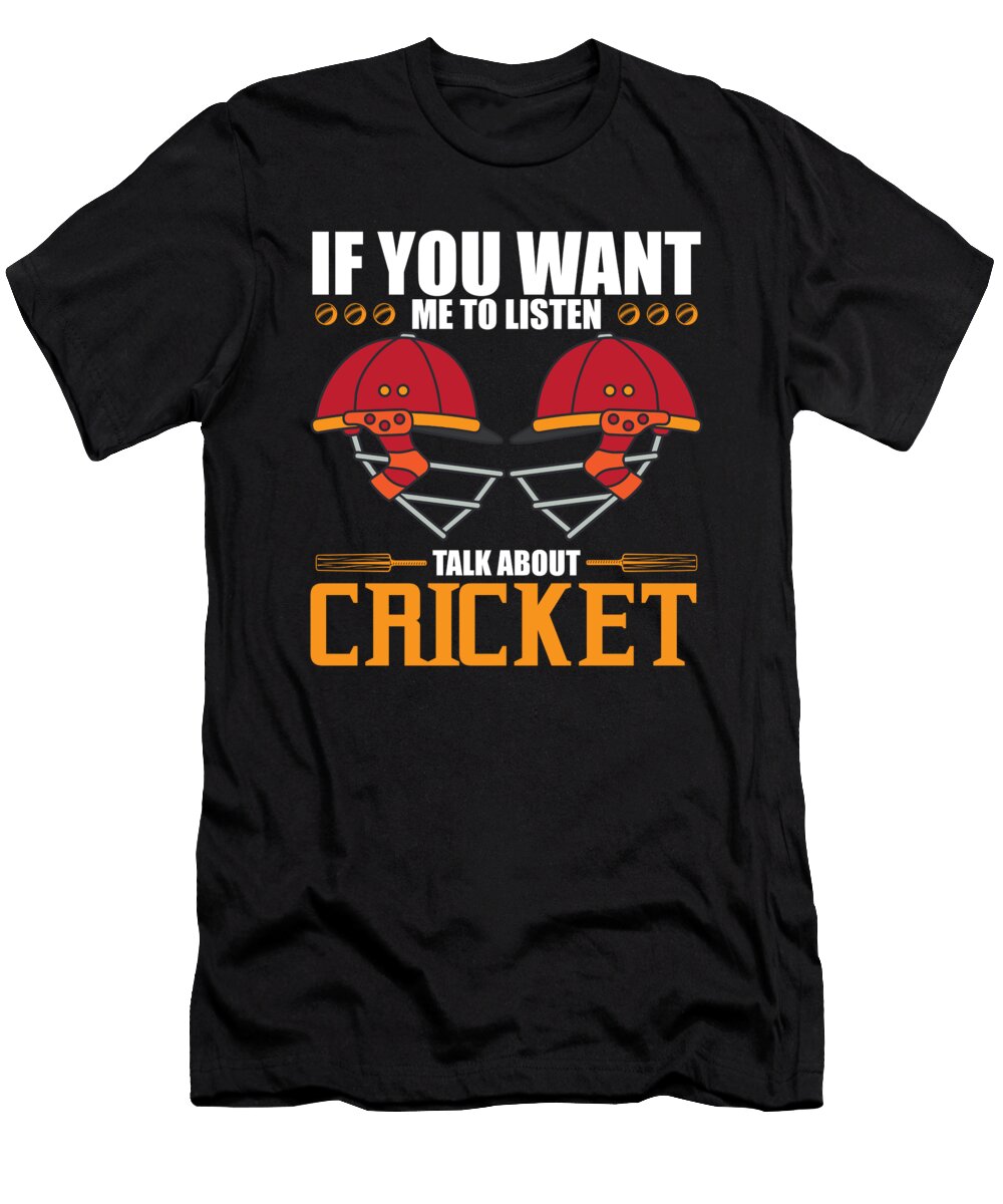 Talk About Cricket Cricketer Moon T-Shirt