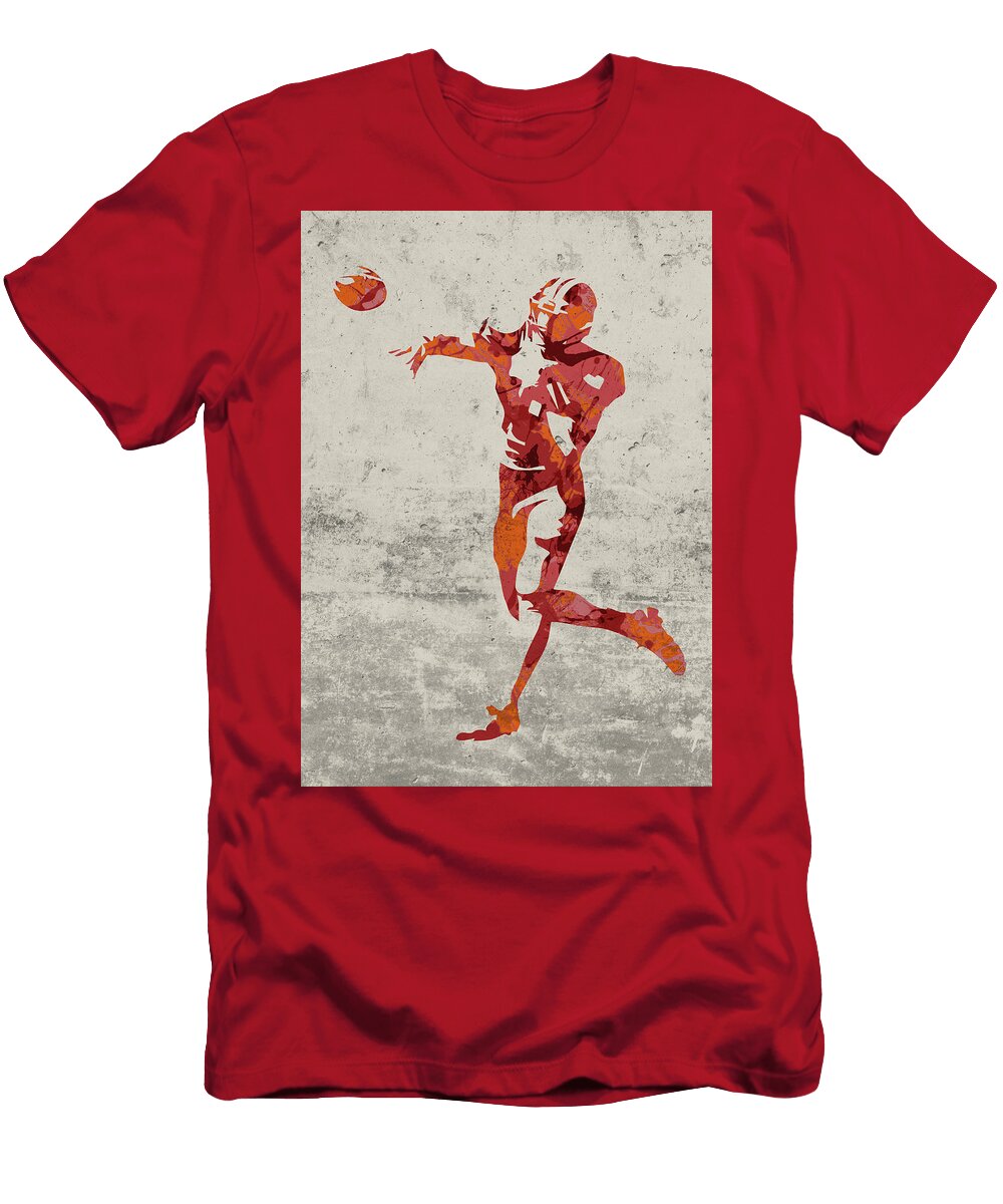 Tampa Bay Buccaneers Quarterback Football Player Paint Splatters Abstract Portrait Design Turnpike T-Shirt