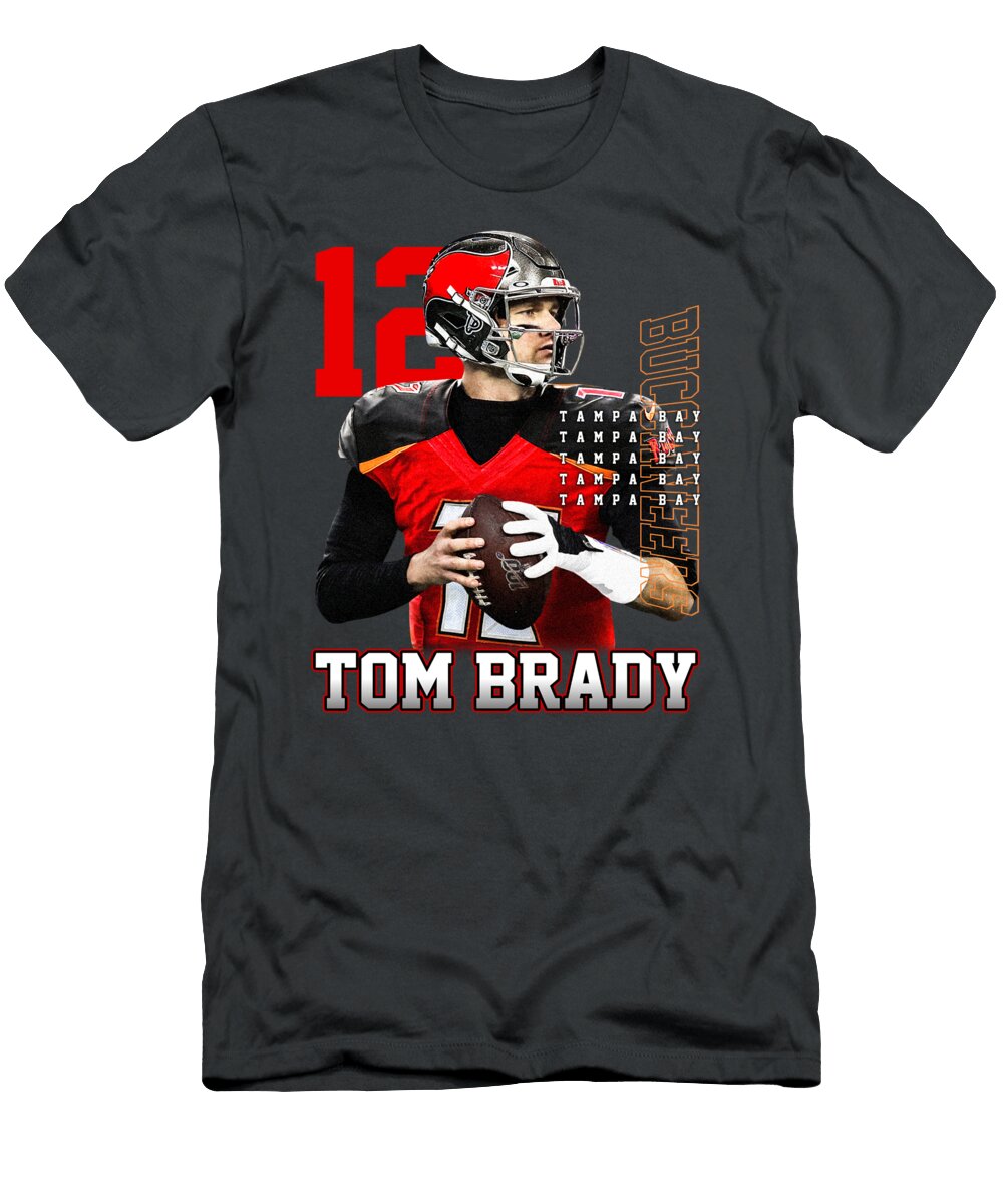 Tampa Bay Tom 12 Football Brady Quarterback Qb Jersey Taz 2 Sides T Sh Izabella Jones T-Shirt